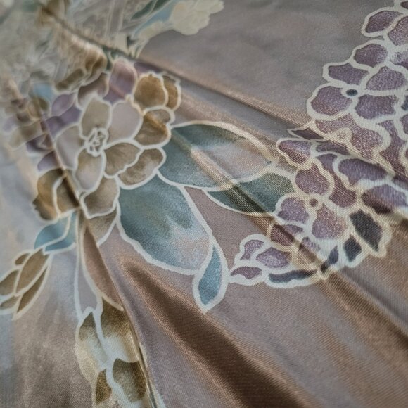 Vintage CHAVA USA Made Floral Maxi Skirt Small Y2K Silky Boho Fairy core Vibes - Picture 2 of 6